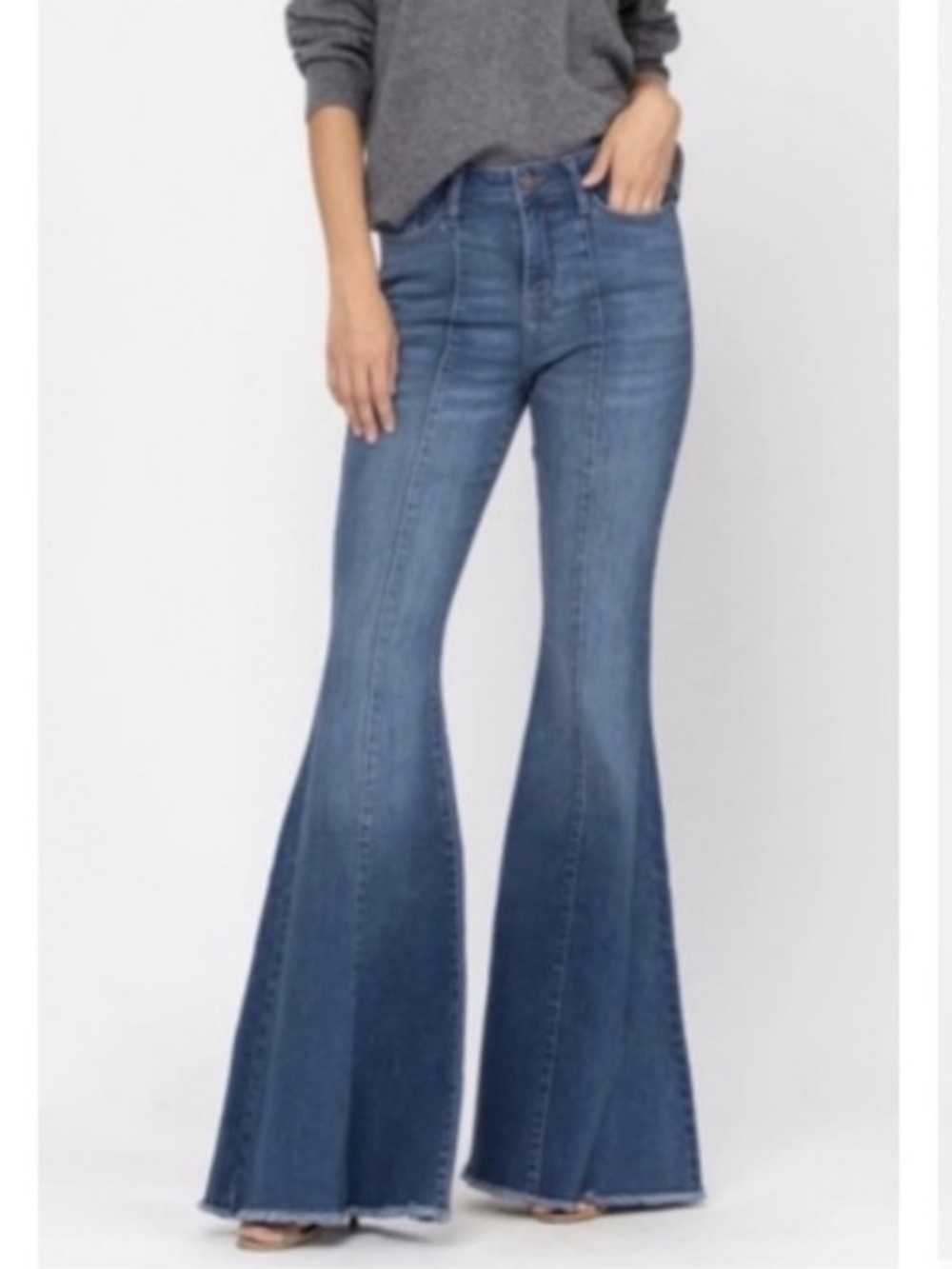 Judy Blue Super Flare Hippie BellBottom Festival Jeans Sz 30